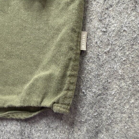 Kuhl Work Shirt Men L Green Long Sleeve Cotton Tencel Canvas Pockets - Picture 7 of 15